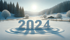2024 written in snow